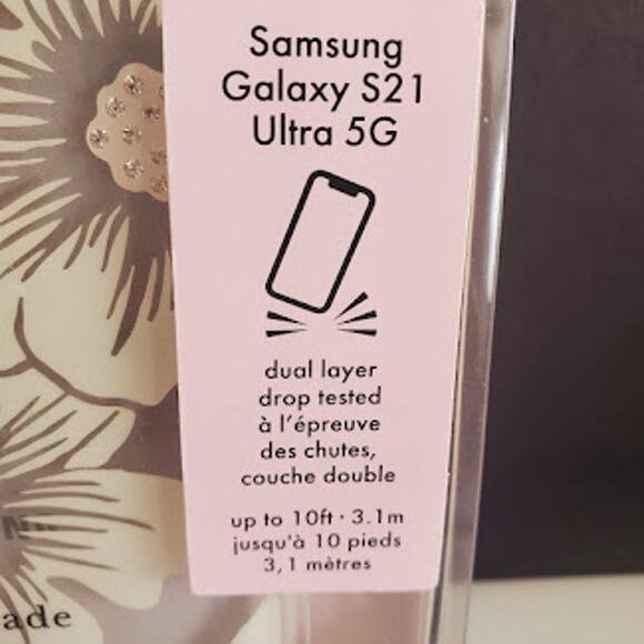 Kate Spade Hollyhock Protective Hard Shell Case for Samsung Galaxy S21 Ultra 5G - Picture 5 of 7